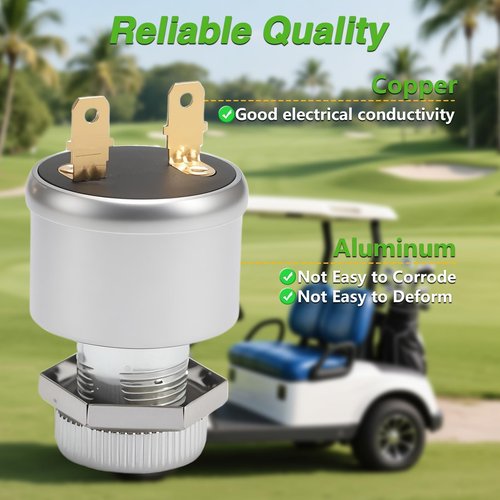 HIMARKLIF Golf Cart Ignition Switch with 2 Key Compatible with EZGO EZGO TXT, Medalist, Workhorse, ST, Marathon (1981 and up), 2-Terminal Starter Switch Key Replace# 17421-G1