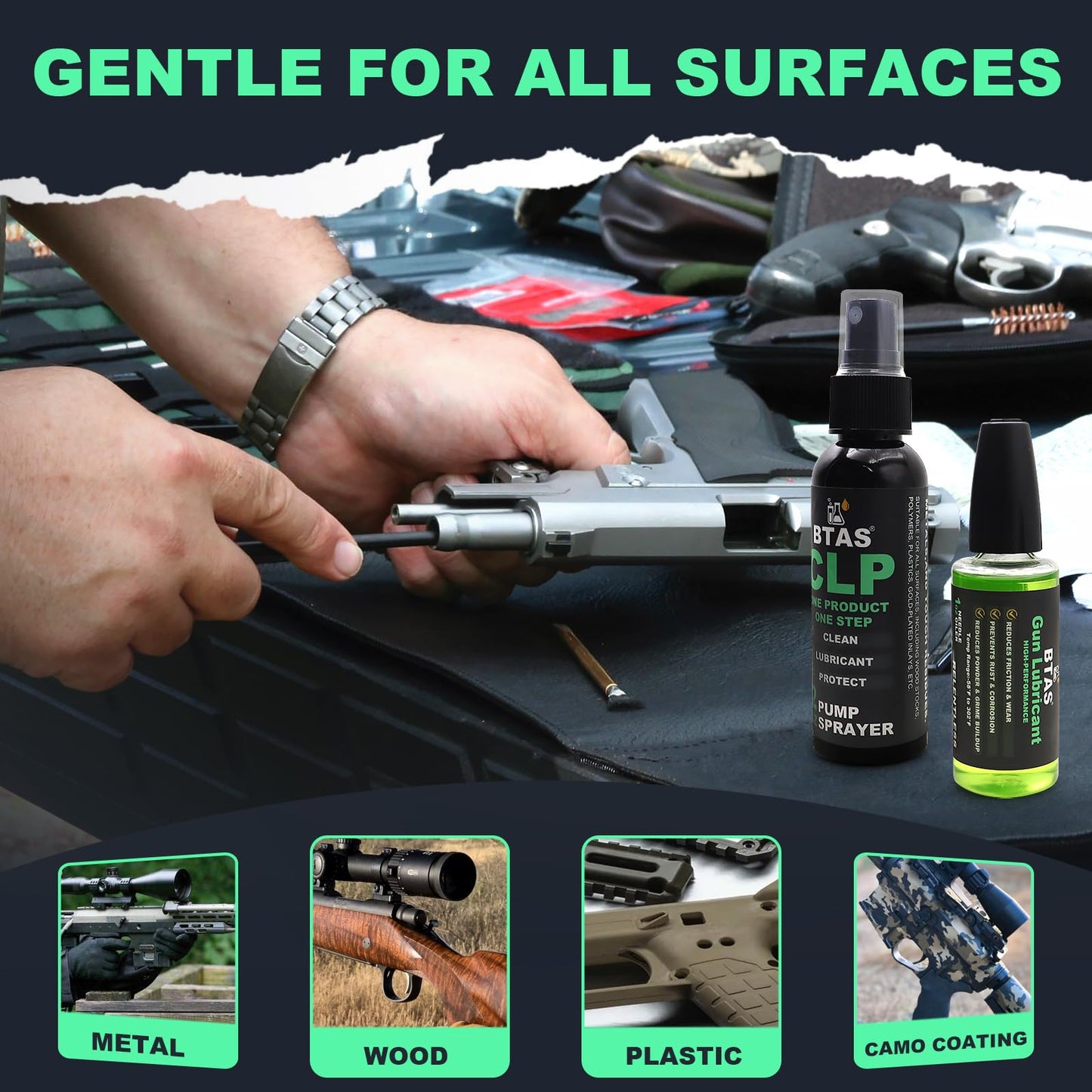 BTAS Gun Oil Lube & Cleaning Supplies,CLP Lubricating Cleaner Spray Solvent