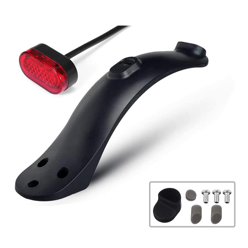 Yungeln Electric Scooter Fender Rear Mudguard Compatible with Xiaomi 1S M365 Pro Electric Scooter Rear Fender with Taillights Replacement Part Accessory