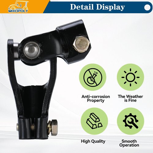 Mixopoly Metal Golf Cart Steering Lower Yoke for Club Car Precedent 2004-Up & Tempo 2018-Up with U-Joint Replace OEM 103810201 1038102-01