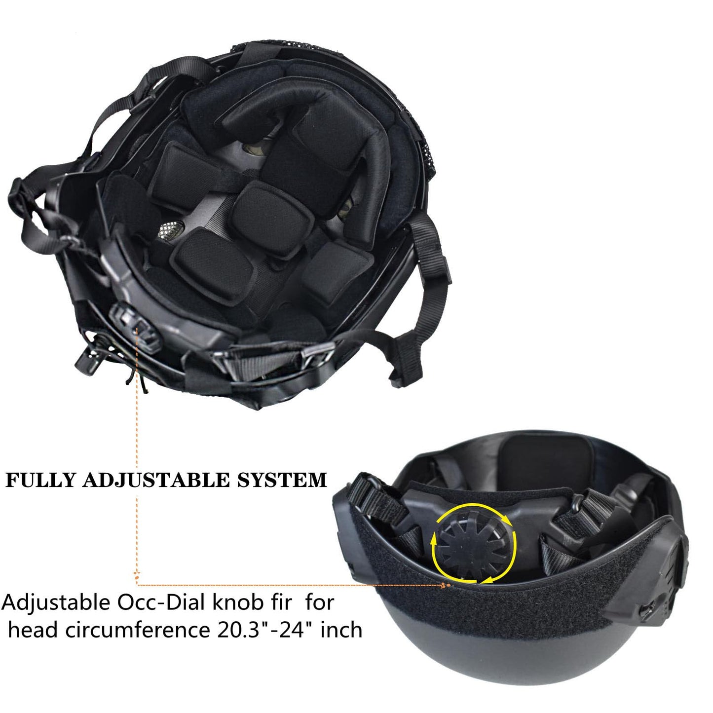 Airsoft Fast Helmet Set Tactical Paintball Helmet with Military Headset and Helmet Cover Memory Foam Protective Pad Adjustable Size for Adult and Teenager (Black)