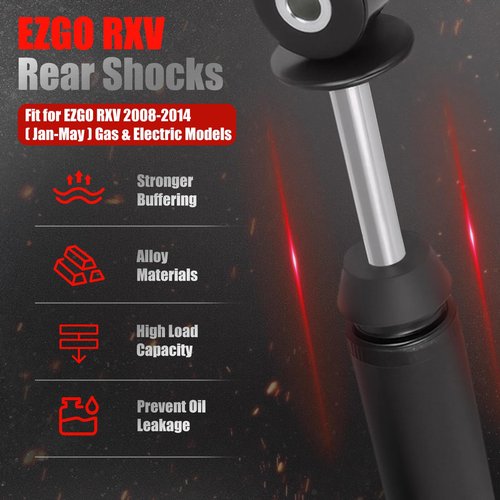 EZGO RXV Rear Shocks Golf Cart Shocks Absorbers Fit for EZGO RXV 2008-2014.5 Gas & Electric OEM 603637 611724 (2 Pack)
