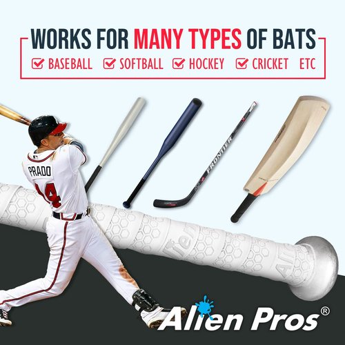 **ALIEN PROS Baseball Bat Grip Tape - Pro Quality Precut 1.1 MM (2 Pack) for Epic Home Runs**