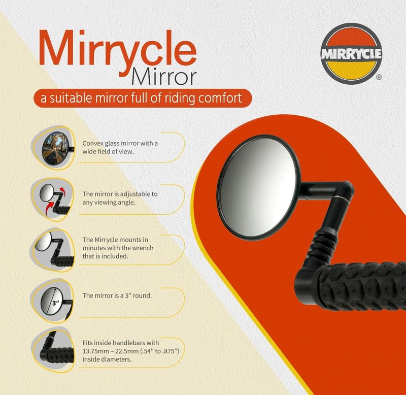 Mirrycle Mountain Mirror, Black