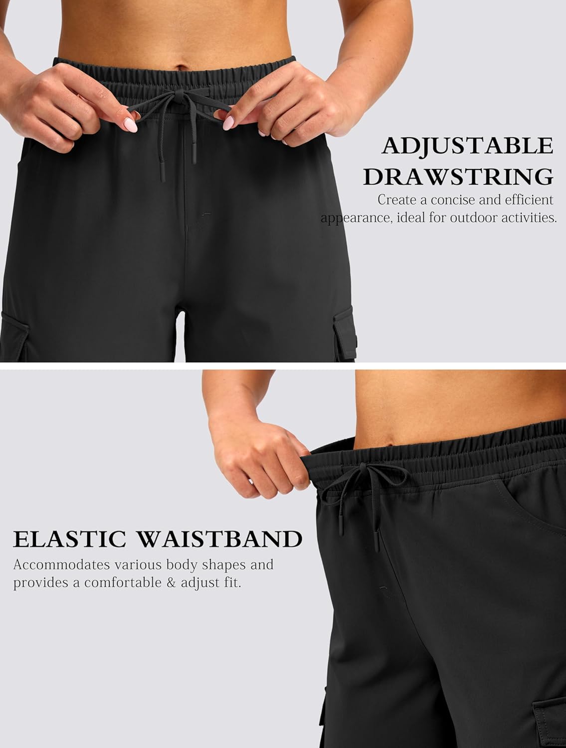Viodia Women's Lightweight Cargo Bermuda Shorts - 15" Knee-Length for Summer Travel & Fishing