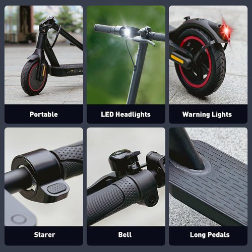 Electric Scooter by [Brand Name] - 500W Motor, 23 Miles Range, 21 MPH Speed, Foldable & Lightweight