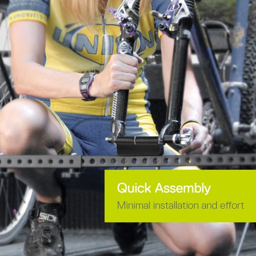 Delta Cycle & Home Bike Hitch Pro Truck Bed Bike Mount Lockable Hitch Securely Holds All 9 x 100mm Bicycle Fork Dropouts & Fits Any Flat Surface - Heavy Mountain, Road & eBikes Aluminum