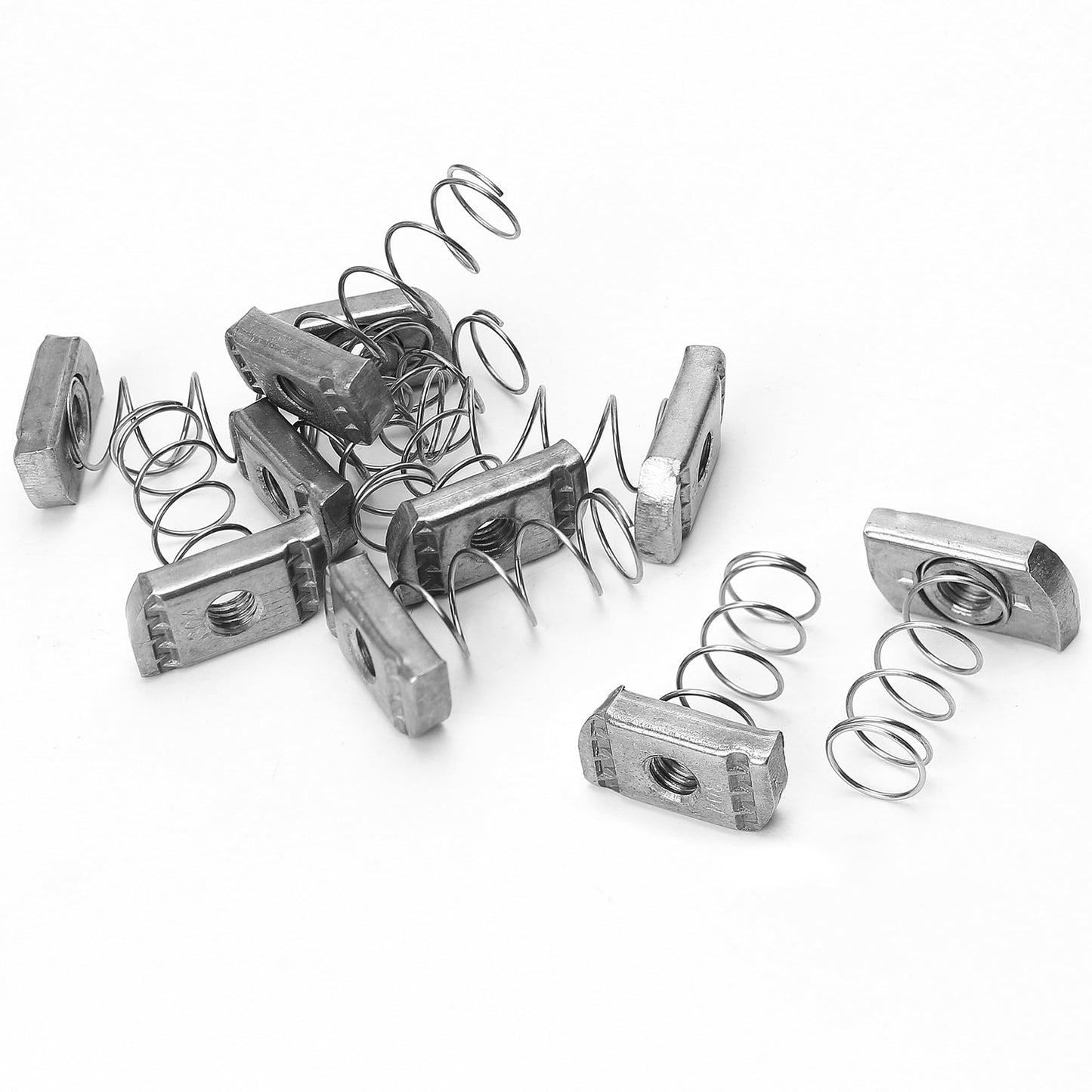 10 Pieces 3/8-16'' Standard Strut Channel Nuts Thickened Spring, Stainless Steel Hardware Accessories for Strut Channel P1008SS #4121