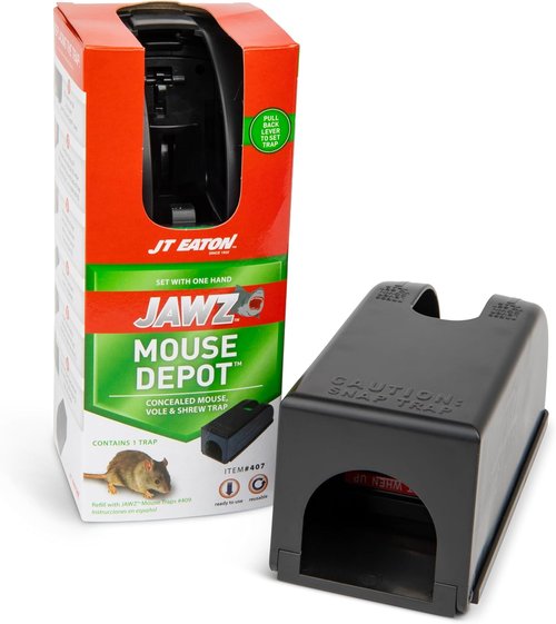 JT Eaton Jawz 407 Covered Mouse Traps - Effective Pest Control Solution | Durable Design