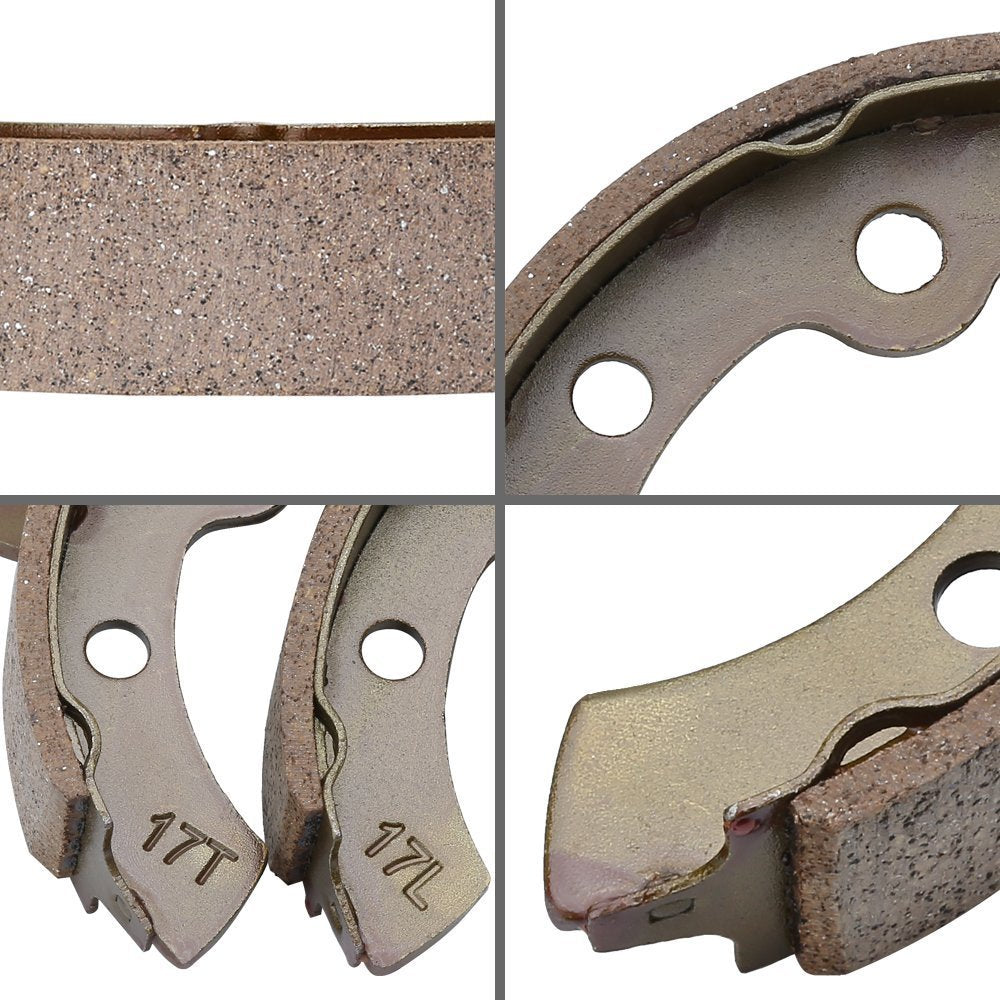10L0L Golf Cart Brake Shoes Replacement Brake Pads Fits Club Car (1995-up) DS and Precedent Golf Cart 1018232-01 (2 Short, 2 Long)