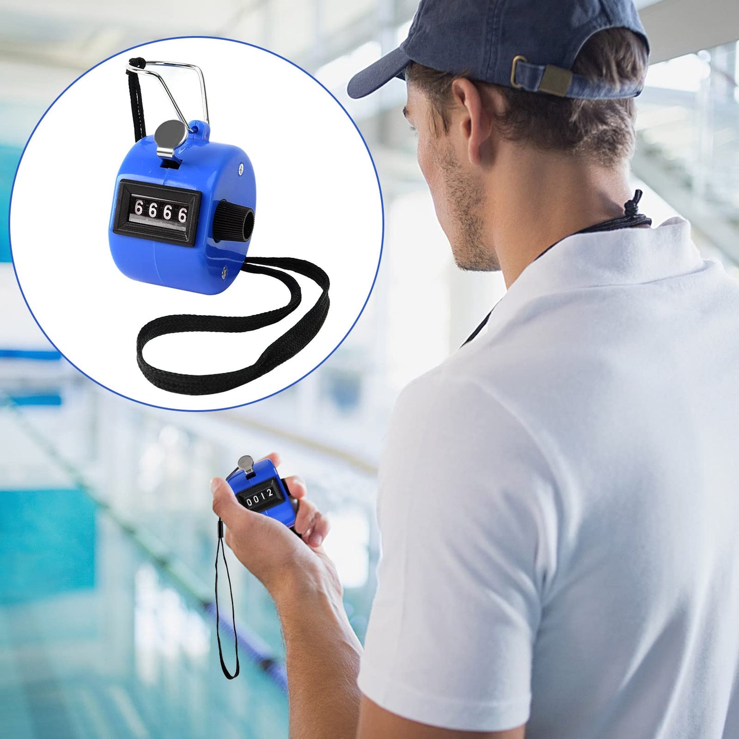 PETKNOWS 5Pcs Handheld Tally Clicker Counter 4 Digital Number for Sports