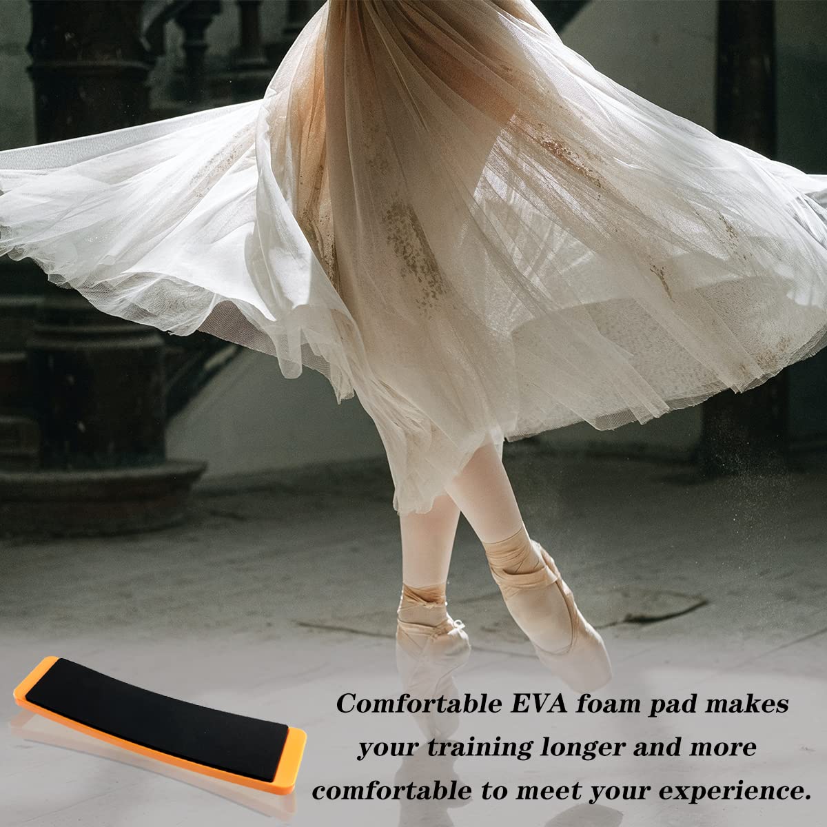 GSYUWIH Turn Board,Spin Board for Dance Turn and Skating Balance Training,Orange Rectangular Turn Board for Training Ballet Dancers,Ice Skaters and Gymnasts in Balance and Turning