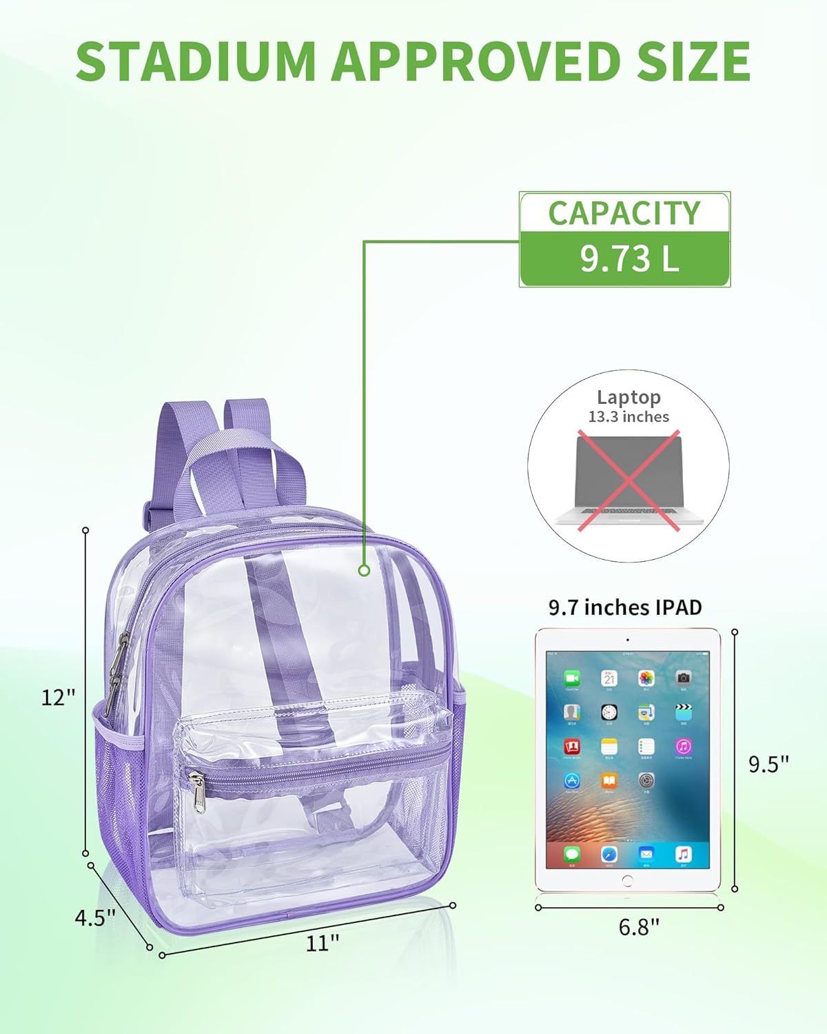 MAYTREE Clear Stadium Bag - Perfect for Concerts, Festivals & Sports Events | Durable & Spacious
