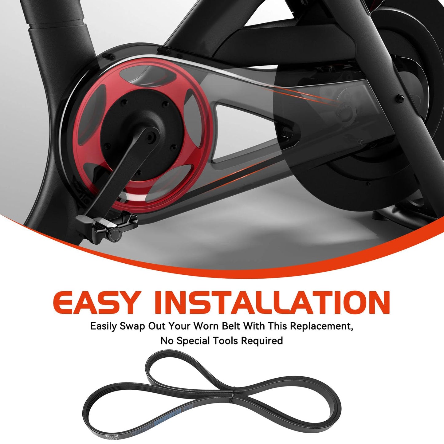 YIBEICO Drive Belt Replacement Part for Peloton Bike and Bike+, Indoor Cycling Bike Belt Accessory Replace for Peloton