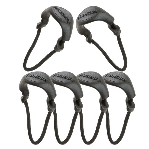 MAXPEDITION Positive Grip Zipper Pulls (Large, Black) Pack of 6, Zipper Pull Replacement for Tactical Backpack, EDC Pouch, Bug Out Bag & Luggage, Sling Pull Tab, PZLBLK