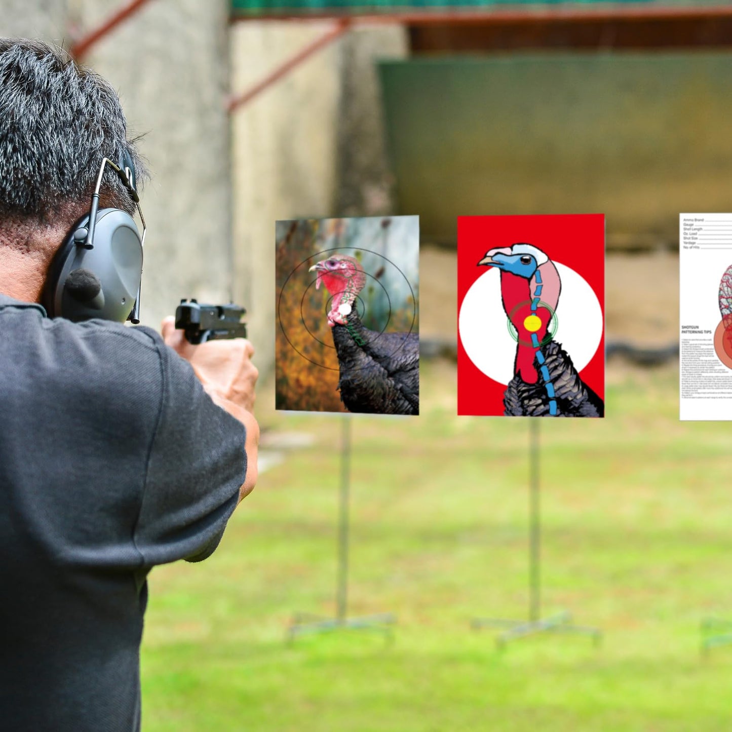 Feifeiya 12 Pcs 3 Style 12" x 18" Turkey Targets Turkey Shooting Targets for Hunting Realistic Animal Target for Practice Turkey Hunting Accessories