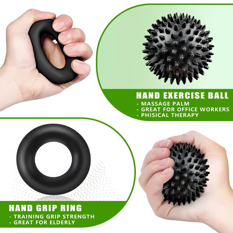 UFANME Grip Strength Trainer Kit, Hand Gripper - Hand Grip Strengthener -Adjustable Resistance Forearm Strengthener - Hand Exerciser for Muscle Building and Injury Recover