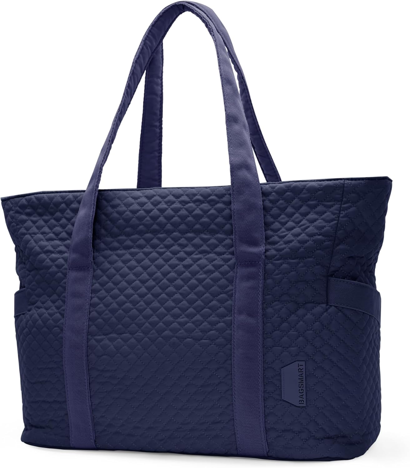 BAGSMART Tote Bag for Women - 20L Quilted Puffer Work & Travel Essentials with Zipper
