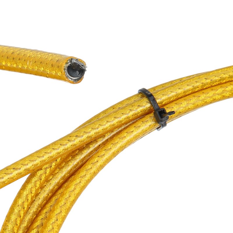 X AUTOHAUX Bicycle Shifter Cable Bike Brake Shifter Cable Brake Line Tube Cycling Accessories Gold Tone