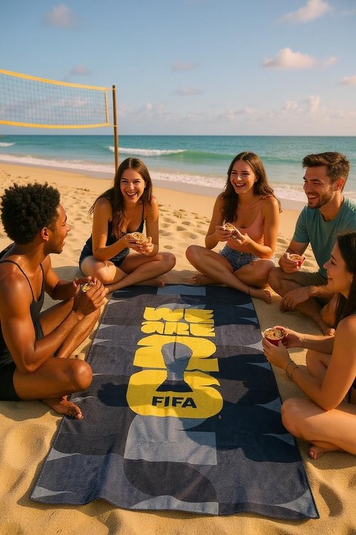 2026 FIFA World Cup Emblem Black Towel - Velvet Soft & Durable | 30x60 Inch for Pool, Gym, Beach