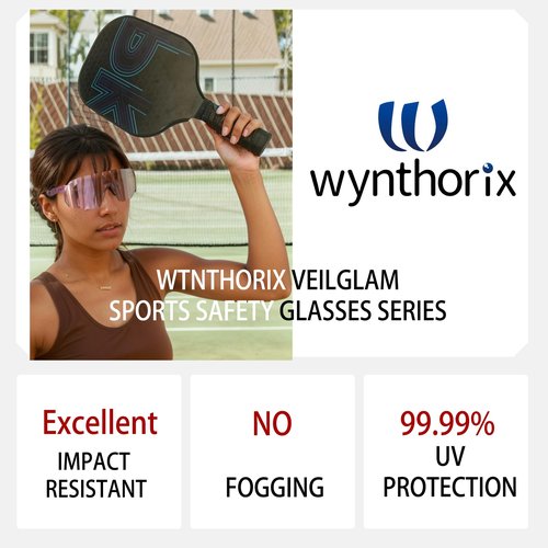 Wynthorix Running Sunglasses for Women Men Sports Sunglasses for Pickleball Baseball Softball Cycling Fishing (Purple frame pink lenses with crystal pink tinted)