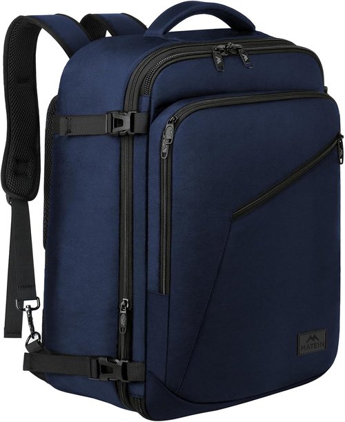 MATEIN Weekender Backpack - Large Capacity Travel Backpack with Expandable Design | Blue