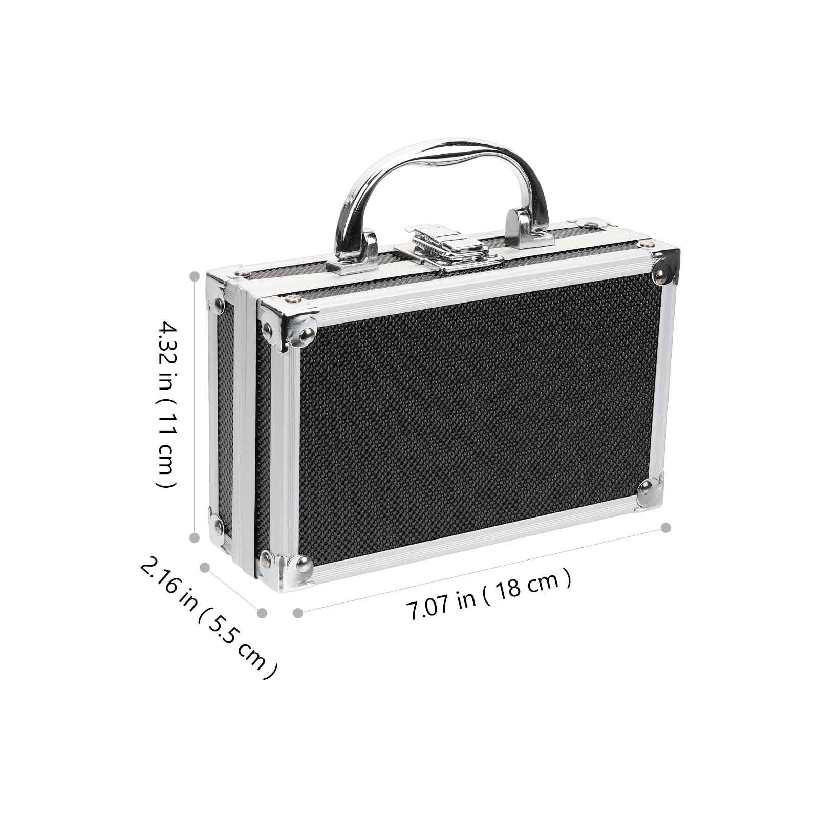 Veemoon Locking Storage Case,Aluminum Case Travel Cord Organizer, Storage Case, Barber Bag Hard Briefcase Aluminum Man Machine