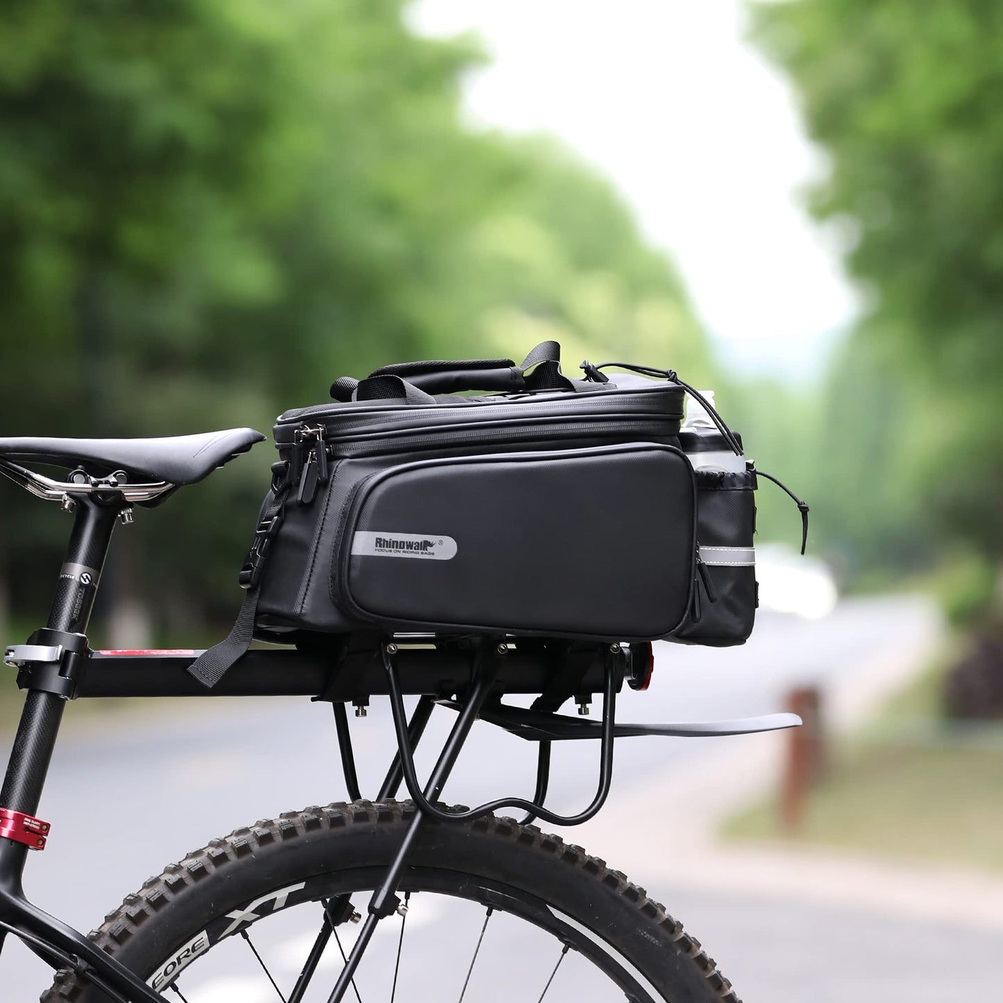Kinpit Bike Trunk Bag Bike Pannier Bag Bike Rack Bag Rear Seat Bag Handbag for Bicycle Cargo Rack Saddle Bag Luggage Bag Bicycle Commuter Bag Shoulder Bag