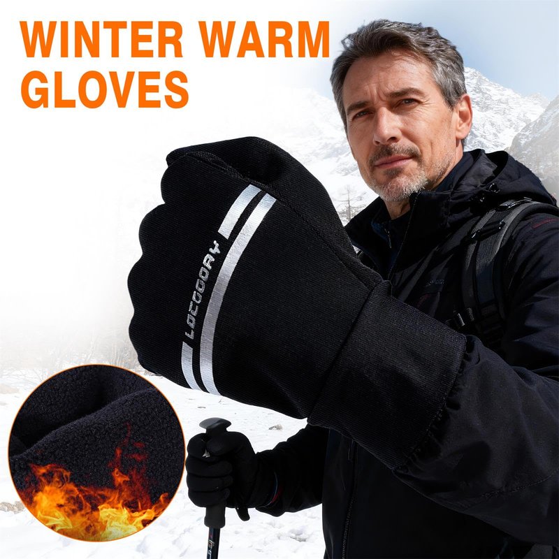 LOCOODAY Winter Gloves for Men Women - Windproof,Anti-Slip,Warm,Soft,Touch Screen,Splash Proof Gloves for Driving,Running
