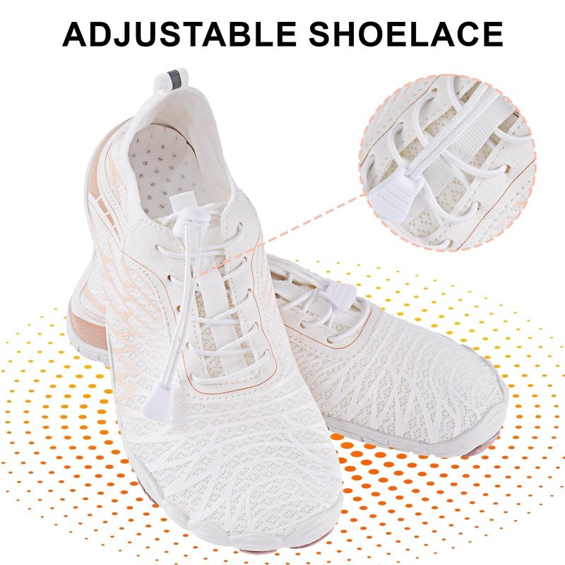 StoneLiquid Hike Barefoot Womens, Healthy & Non-Slip Barefoot Footwear Unisex (White, Adult, Women, 8, Numeric Range, US Footwear Size System, 8.5, Medium)