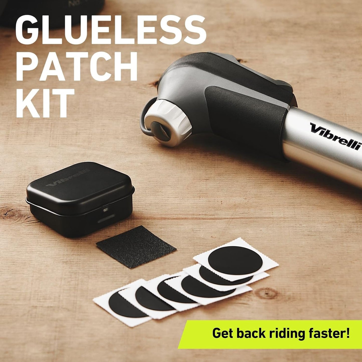 Vibrelli Mini Bike Pump - 120 PSI Presta & Schrader Tire Pump for Road & MTB - No Valve Change Needed