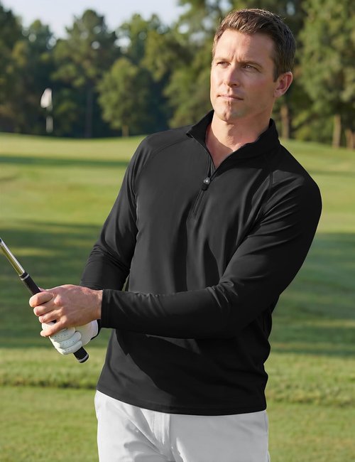 Boladeci Men's Sun Shirts - UPF 50+ UV Protection | Lightweight Quick-Dry 1/4 Zip Golf Shirt