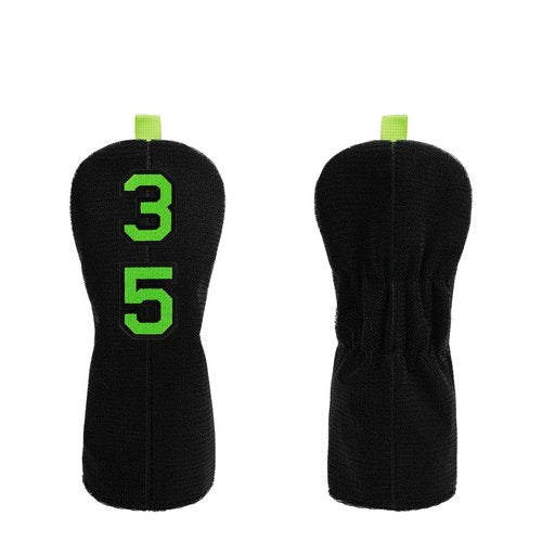Craftsman Golf Custom Hook-and-Loop Golf Club Fairway Wood Headcover Protector Easy to Attach Patch Black