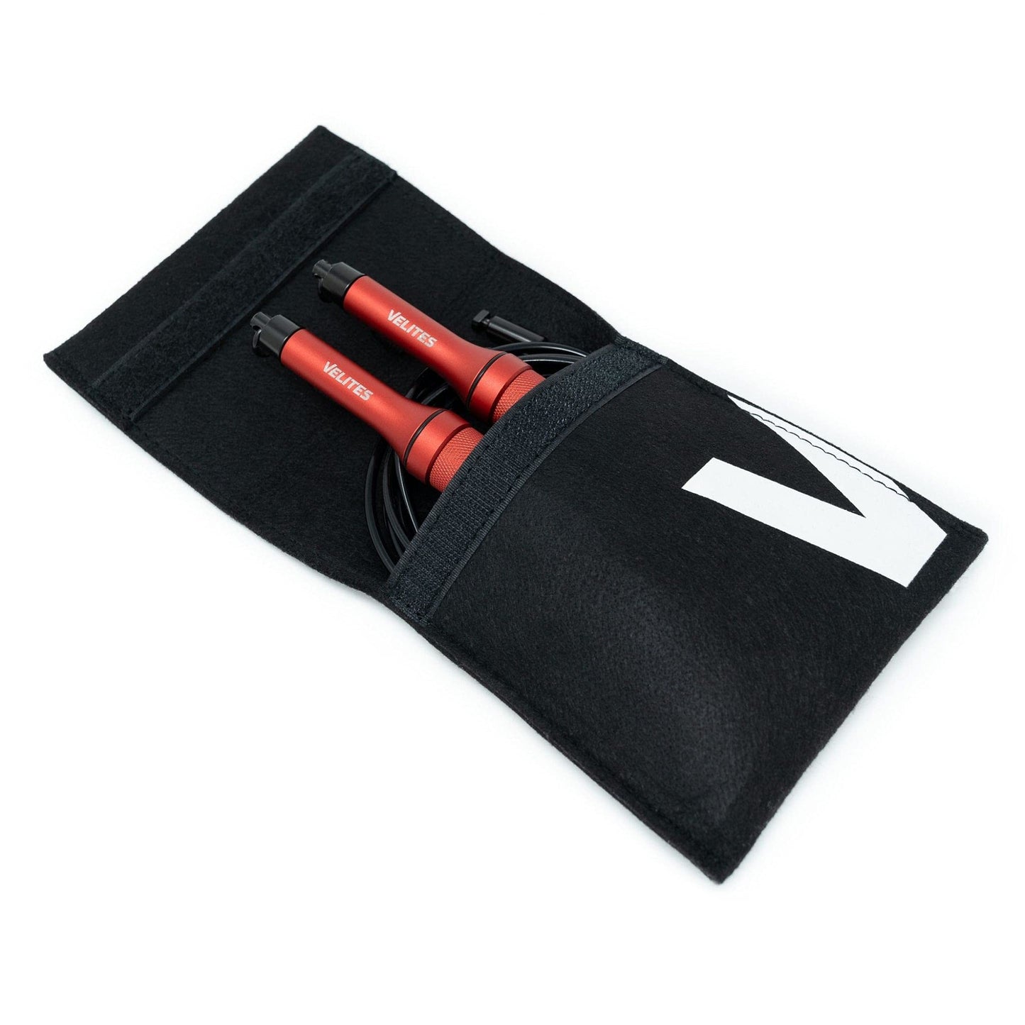 Velites Weighted Jump Rope for Crosstraining, Boxing, MMA & Fitness Earth 2.0. | Maximize your workout | Aluminum Skipping Rope (Red)