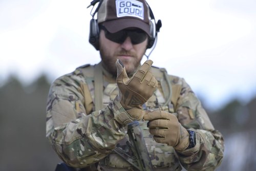 Direct Action Hard Gloves Black XLarge, Military Style, Touch Screen Compatible