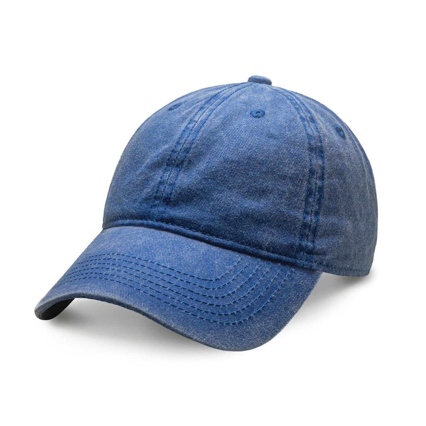 CHOK.LIDS Everyday Vintage Baseball Cap for Men and Women Unisex Adjustable Lightweight Polo Style Curved Brim (Vintage Royal)
