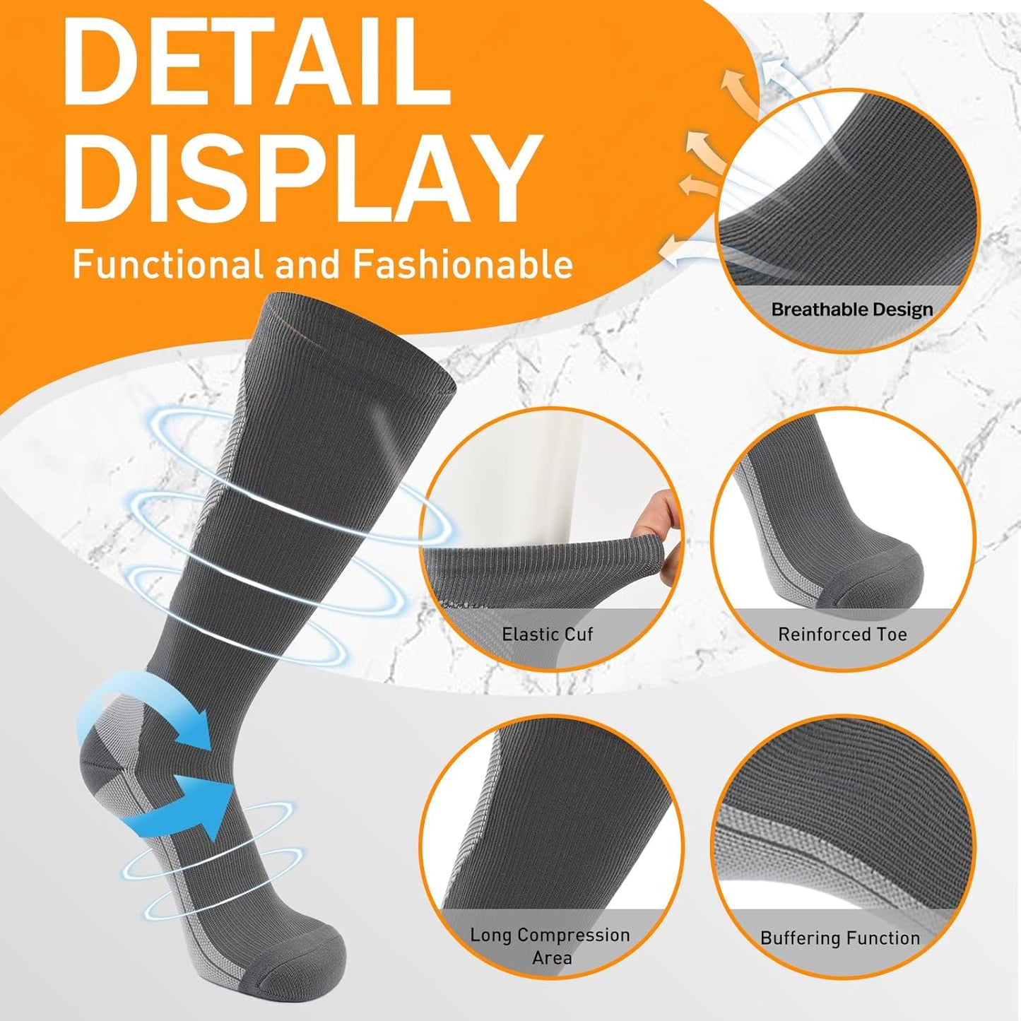 Skiennix Men’s Athletic Socks - Soft & Comfortable for Sports, Running, Daily Wear | Unisex Size