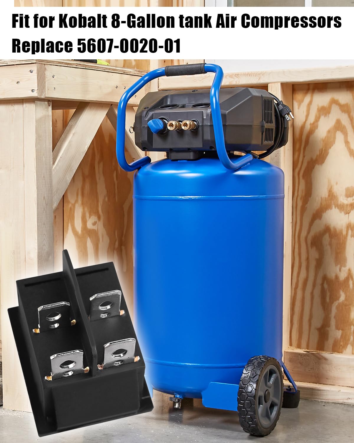 AUGREX 4 Pin 2 Position Air Compressor On-Off Switch with Light Fit for Kobalt 8 Gal Tank Air Compressors, Replace 5607-0020-01, 15/30A 250V