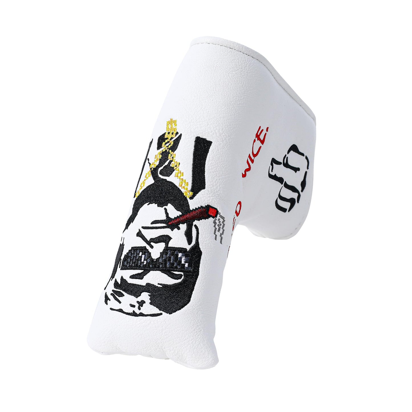 Funny Golf Head Covers - Barrel Style Driver Headcover & Putter Covers for Blade and Mallet - Premium Leather with Embroidery - Unique Golf Gift & Accessories for Men and Women Golfers (Blade)