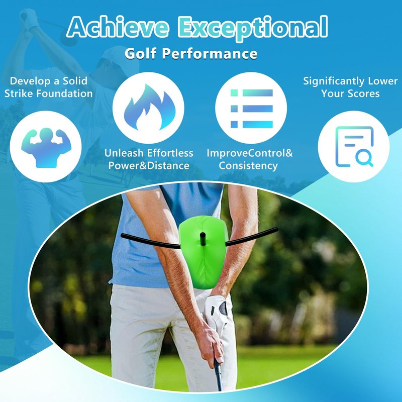 ZEMBSOYA Swing Training Aid Ball Aluminum PU Foam Portable Posture Correction Putting Aid Trainer for Beginners Practice