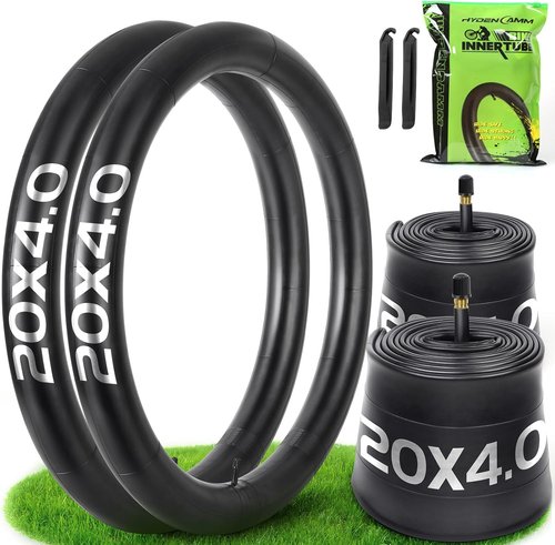 Fat Tire Tube by [Brand Name] - 20"/26" E-Bike Bicycle Tubes with AV 32mm Schrader Valve & 2 Tire Levers