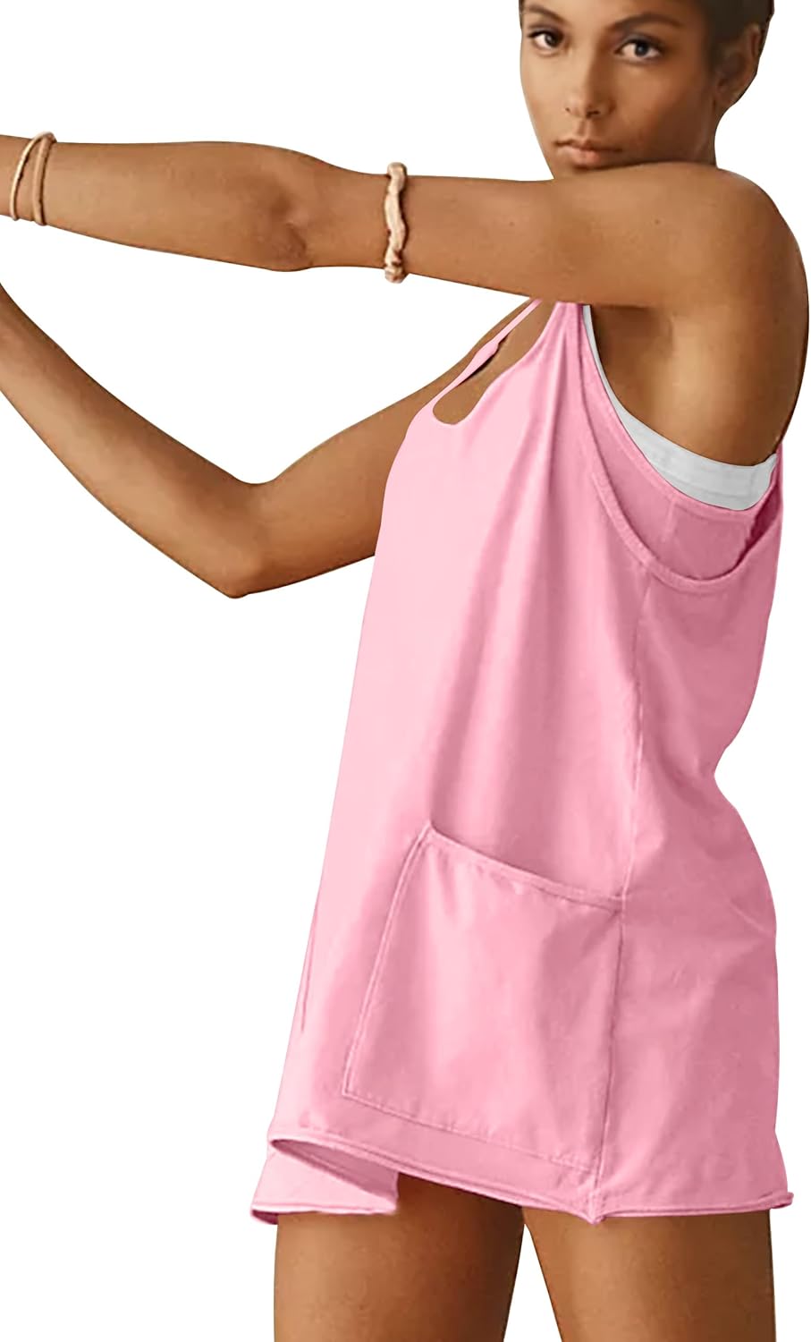 VIUTIL Women's Athletic Dress - Built-In Shorts & Spaghetti Straps | Hot Shot Mini Tennis Romper for Summer 2026
