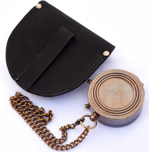 A S Handicrafts Engraved Compass Gift for First Communion, Baptism, Religious Gifts for Men, Confirmation, Missionary