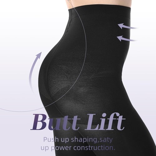 MANZI Opaque Tights - Run Resistant Control Top Panty Hose for Ultimate Comfort and Style