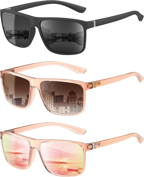 KALIYADI Polarized Sunglasses - UV400 Protection for Men & Women | Ideal for Driving, Fishing, Golf (3 Pack)