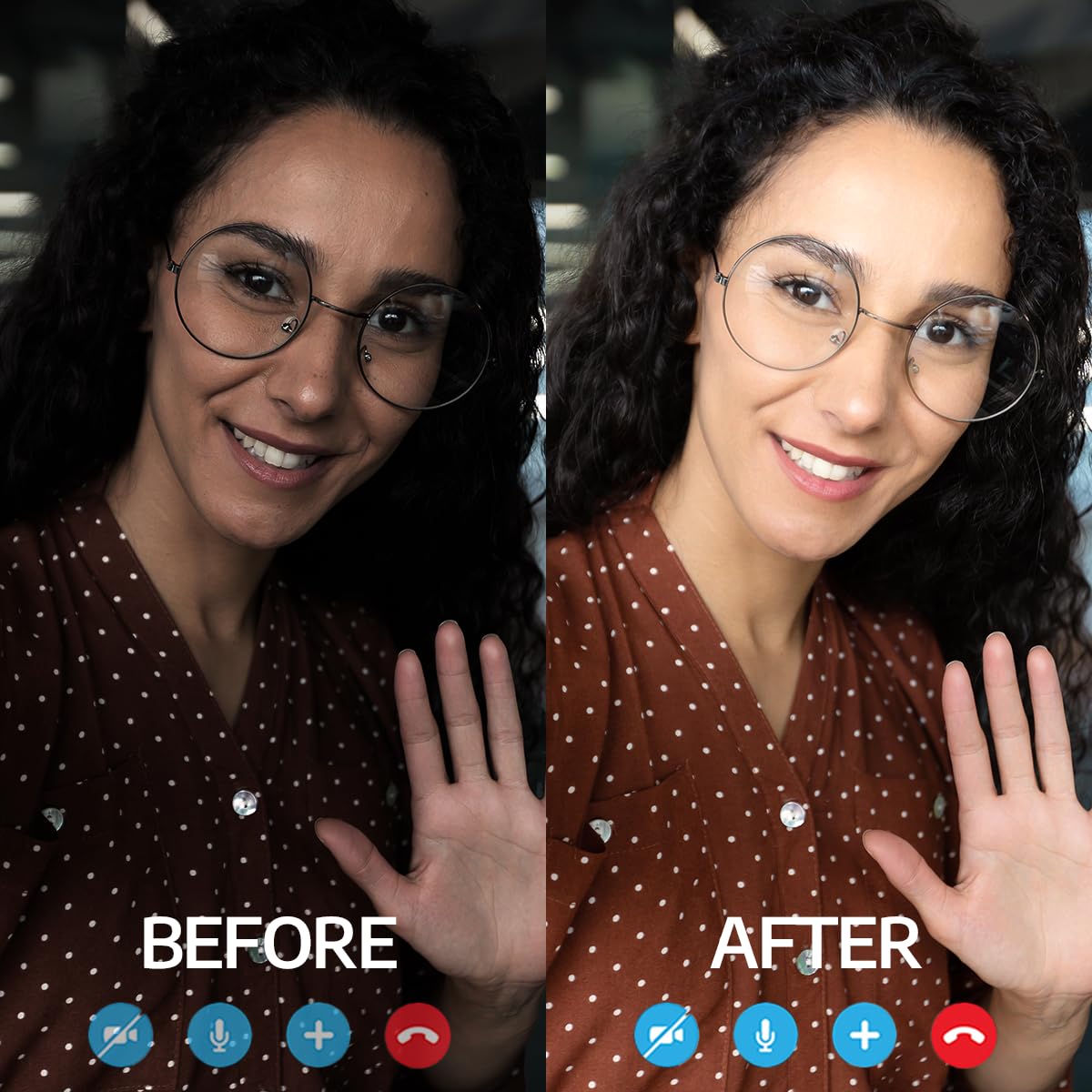 1Pack Video Conference Lighting, Zoom Lighting for Computer with Clamp, 30 Light Modes, Eye-Caring Swing Arm Desk Light with Memory & Timing Func for Home Office, Video Call, Video Conferencing