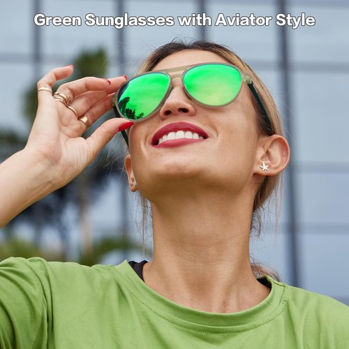 Jefoo Polarized Aviator Sunglasses - Retro Trendy Sports Shades for Men & Women | UV400 Protection