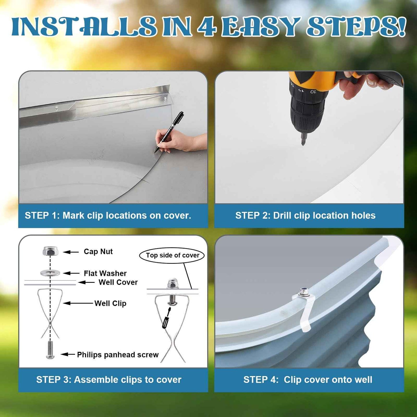 42" W x 17" L Sloped Heavy Duty Egress Window Well Covers with Rust-free Aluminum Bracing UV Resistant Clear Elongated Polycarbonate Basement Outside Window Cover Against Debris for Garden Yard