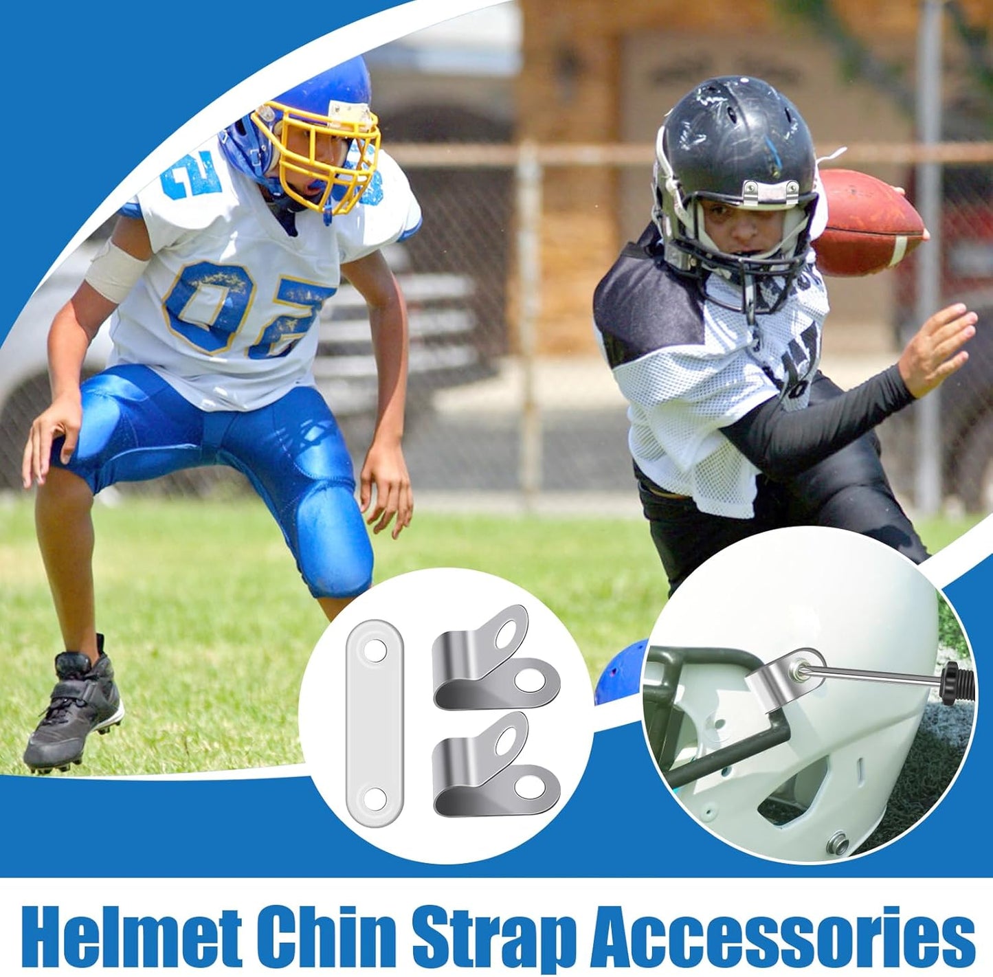 Skiennix 31PCS Hockey Helmet Repair Kit - Complete Hardware Set with Clips, Gaskets & Tools