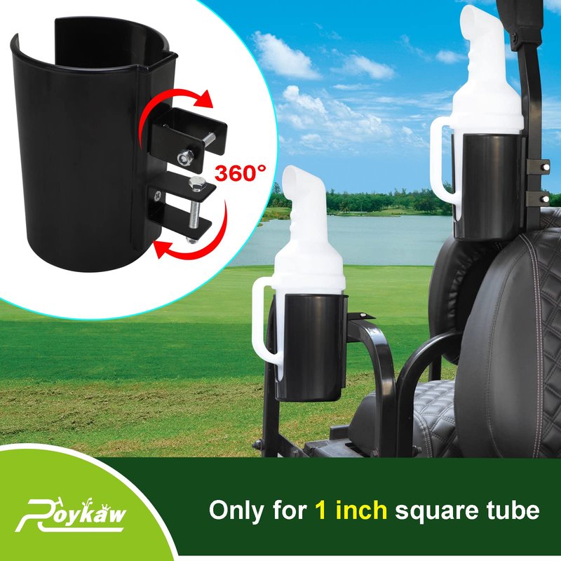Roykaw Golf Cart Sand Bottle with Holder No Drilling Compatible with EZGO Club Car Yamaha, 2 Pack